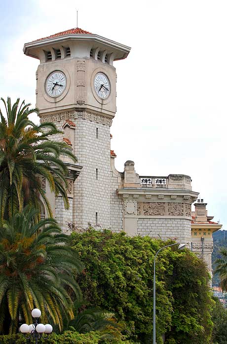 Clock tower located in Nice France photo