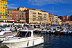 Yachts Docked In The Ancient Port Of Nice On French Riviera