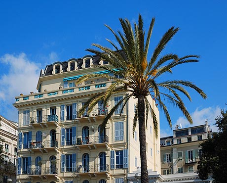 Traditional hotel on the seafront of Nice photo